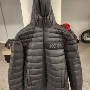 Michael Kors Black Quilted Logo Puffer Jacket